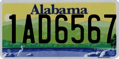 AL license plate 1AD6567
