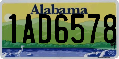 AL license plate 1AD6578