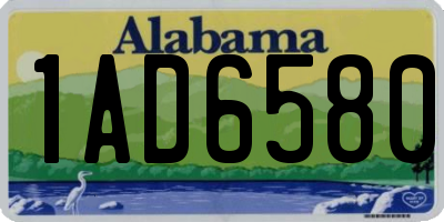 AL license plate 1AD6580