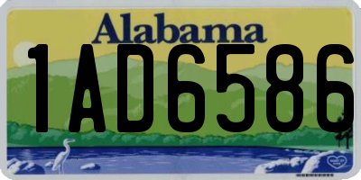 AL license plate 1AD6586