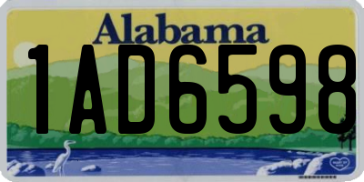 AL license plate 1AD6598