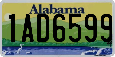 AL license plate 1AD6599
