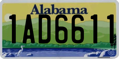 AL license plate 1AD6611