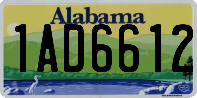 AL license plate 1AD6612