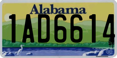 AL license plate 1AD6614