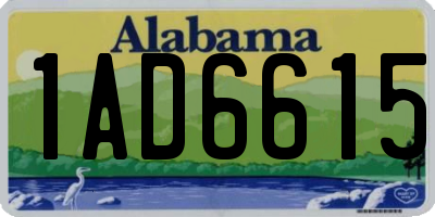 AL license plate 1AD6615