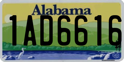 AL license plate 1AD6616