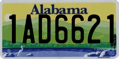 AL license plate 1AD6621