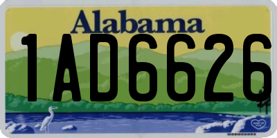 AL license plate 1AD6626