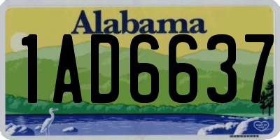 AL license plate 1AD6637