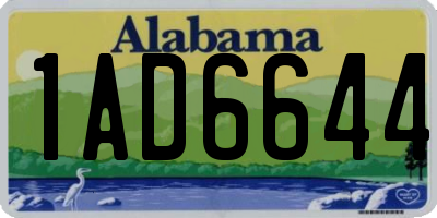 AL license plate 1AD6644