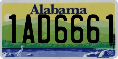 AL license plate 1AD6661