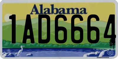 AL license plate 1AD6664