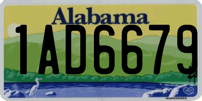 AL license plate 1AD6679