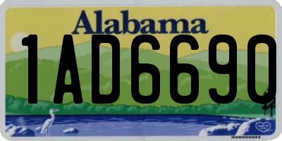 AL license plate 1AD6690