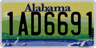 AL license plate 1AD6691