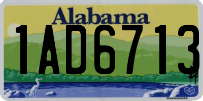 AL license plate 1AD6713