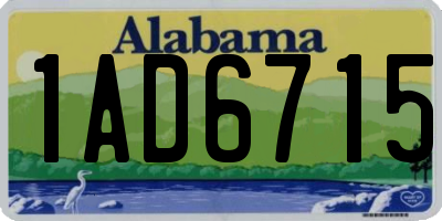 AL license plate 1AD6715