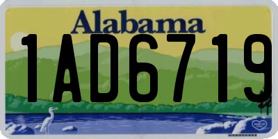 AL license plate 1AD6719