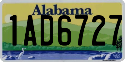 AL license plate 1AD6727