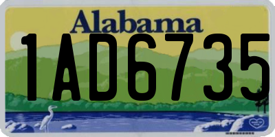 AL license plate 1AD6735