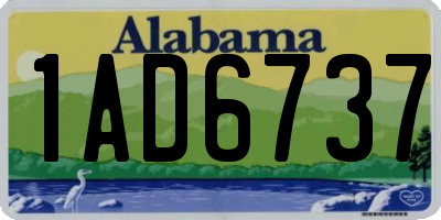 AL license plate 1AD6737