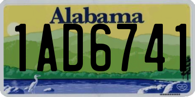 AL license plate 1AD6741