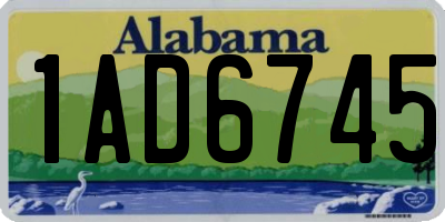 AL license plate 1AD6745