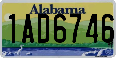 AL license plate 1AD6746