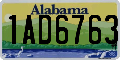 AL license plate 1AD6763