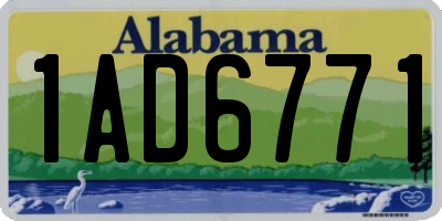AL license plate 1AD6771