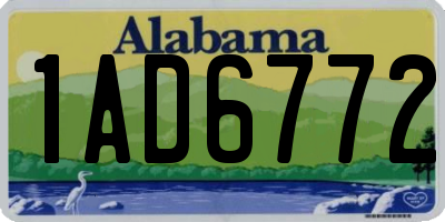 AL license plate 1AD6772