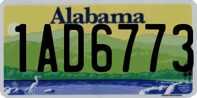 AL license plate 1AD6773