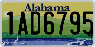AL license plate 1AD6795