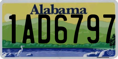 AL license plate 1AD6797