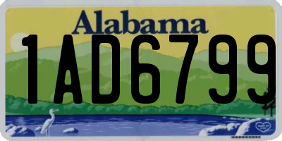 AL license plate 1AD6799