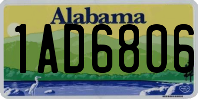 AL license plate 1AD6806