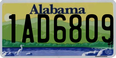 AL license plate 1AD6809