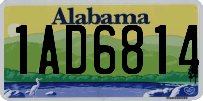 AL license plate 1AD6814