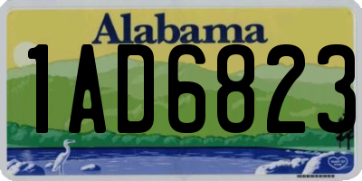 AL license plate 1AD6823