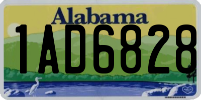 AL license plate 1AD6828