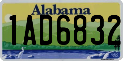 AL license plate 1AD6832