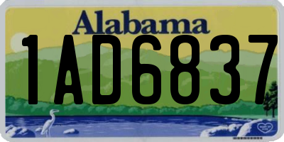 AL license plate 1AD6837