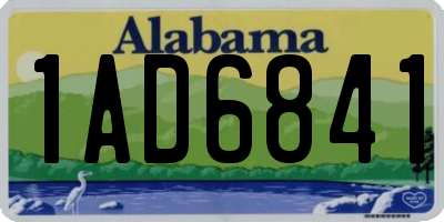 AL license plate 1AD6841