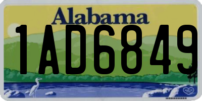 AL license plate 1AD6849