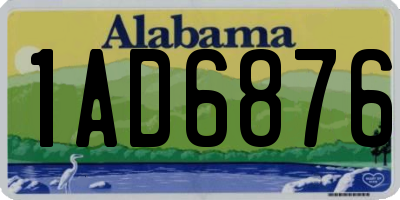 AL license plate 1AD6876