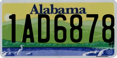 AL license plate 1AD6878