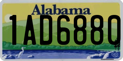 AL license plate 1AD6880