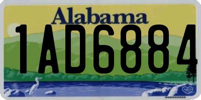 AL license plate 1AD6884