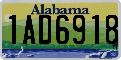 AL license plate 1AD6918